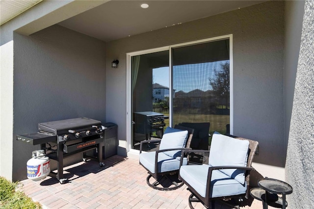 view of patio / terrace featuring grilling area