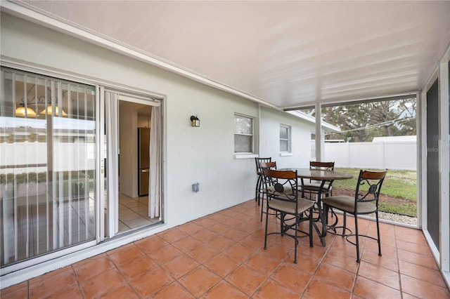 view of sunroom / solarium