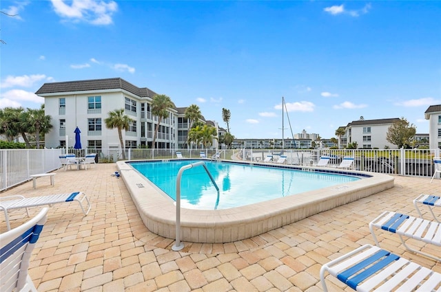 view of pool with a patio area