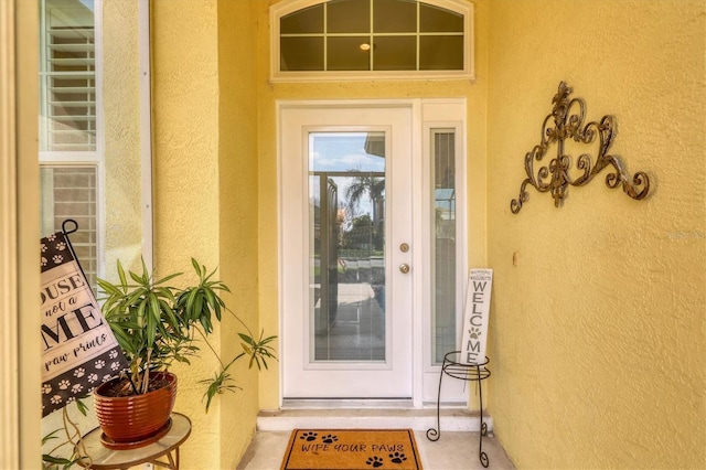 view of doorway to property