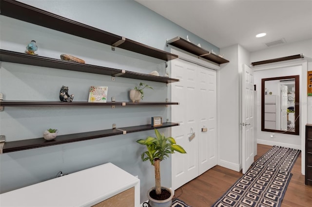 interior space with wood-type flooring