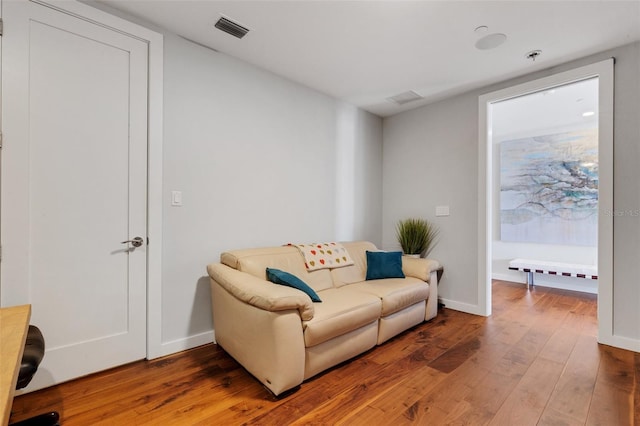 living room featuring hardwood / wood-style floors