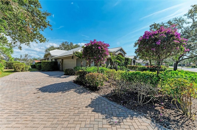 view of front of home featuring a garage