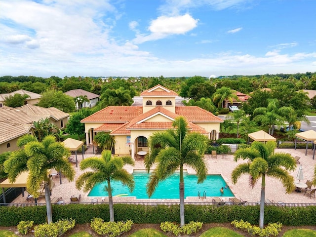 view of pool with a patio