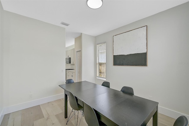 home office featuring light hardwood / wood-style floors