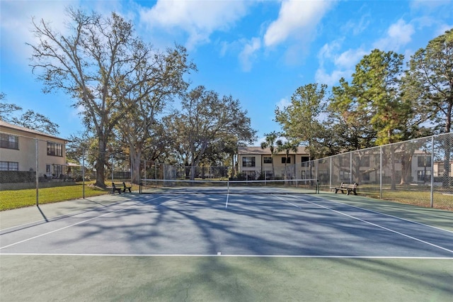 view of tennis court