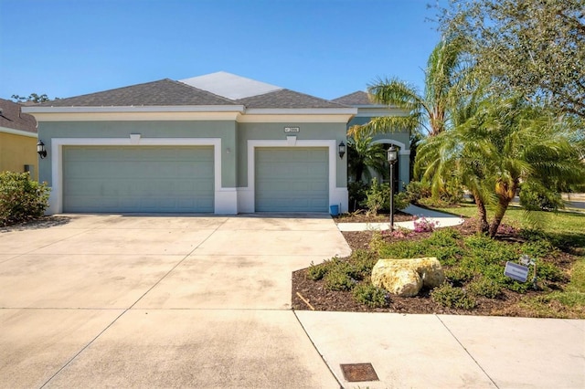 view of front facade with a garage