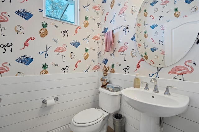 bathroom with sink and toilet