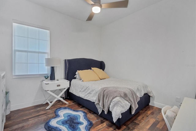 2006 Red Lake Run, Bradenton, FL 34211 - bedroom with wood finished floors, baseboards, and ceiling fan