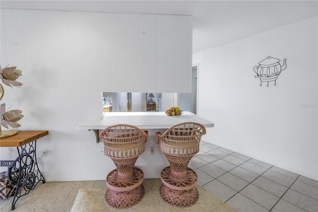 view of tiled dining room