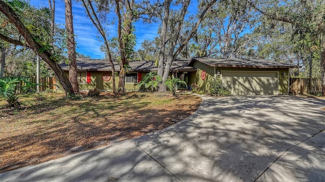 ranch-style house with a garage