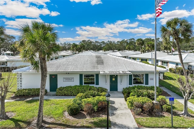 view of single story home