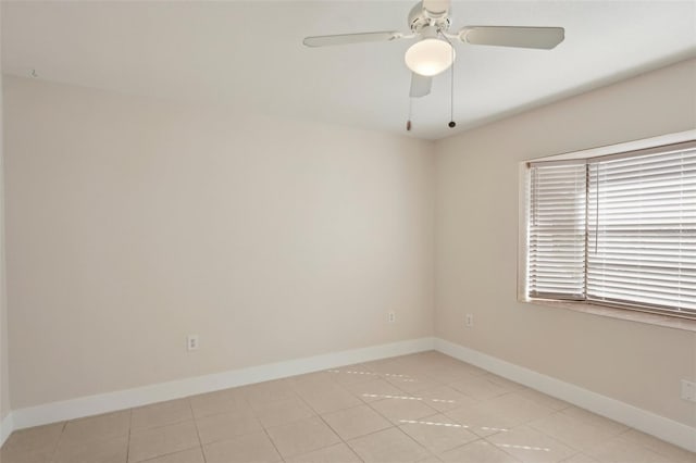 unfurnished room featuring ceiling fan