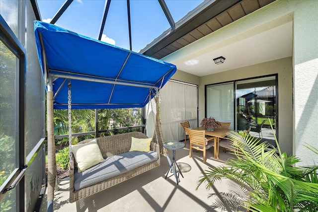 view of sunroom