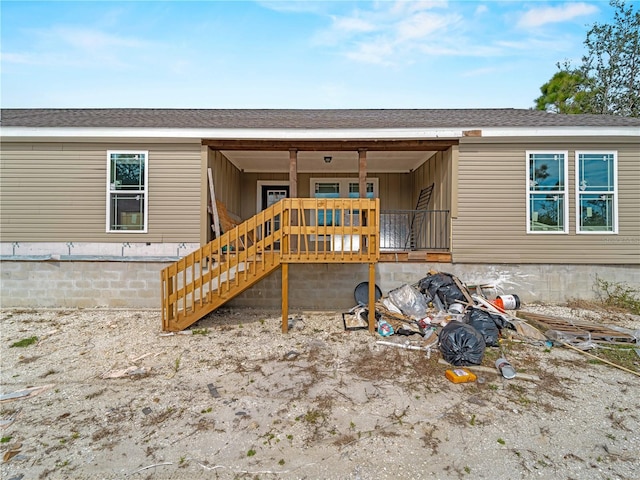 view of rear view of property