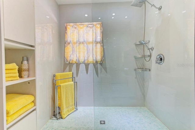 full bathroom with a walk in shower