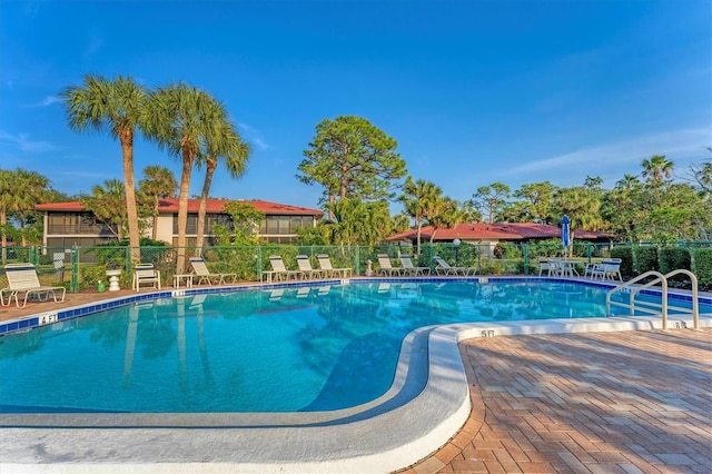 view of pool featuring a patio area