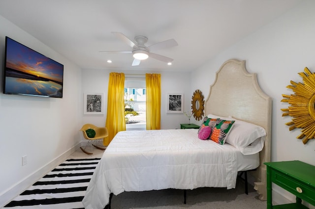 bedroom with ceiling fan