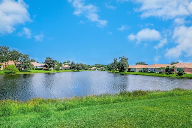 water view featuring a residential view