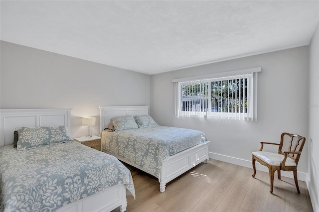 bedroom featuring light hardwood / wood-style flooring