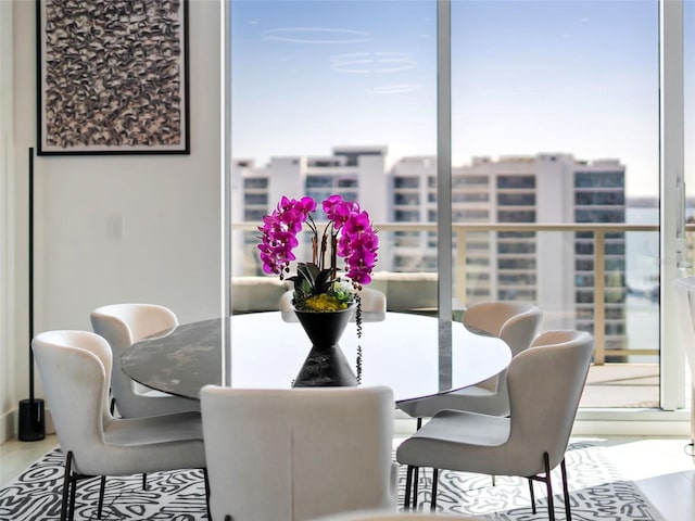 view of dining area