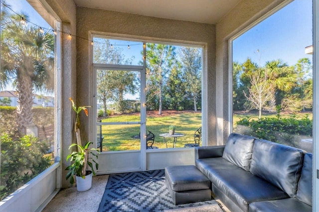 view of sunroom