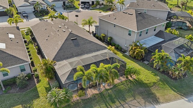 aerial view featuring a residential view