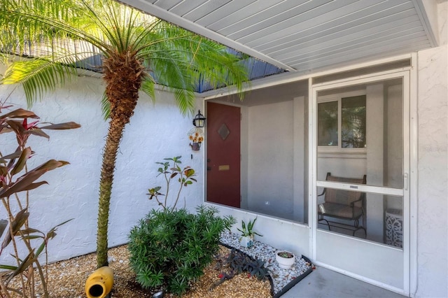 view of doorway to property