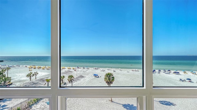 property view of water with a view of the beach