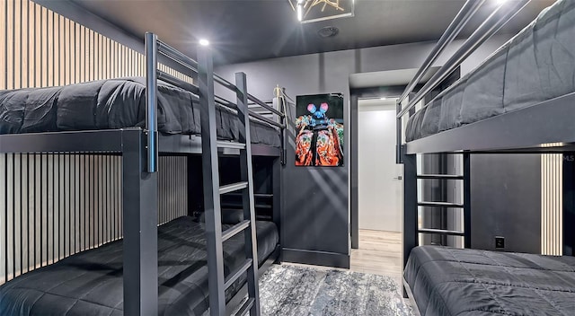 bedroom featuring hardwood / wood-style flooring