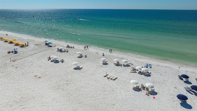 property view of water with a view of the beach