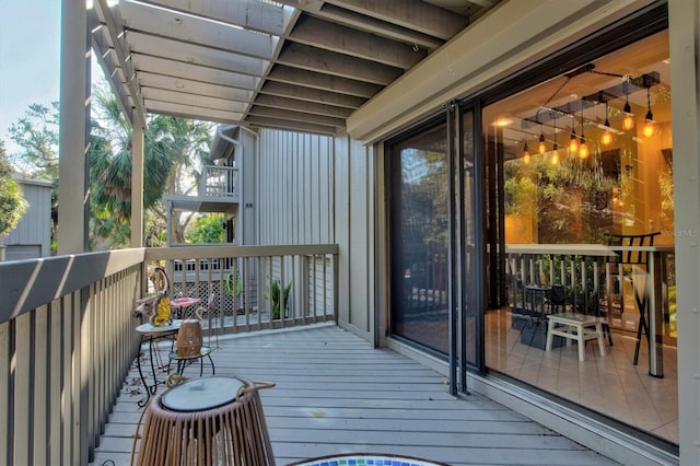 view of wooden deck