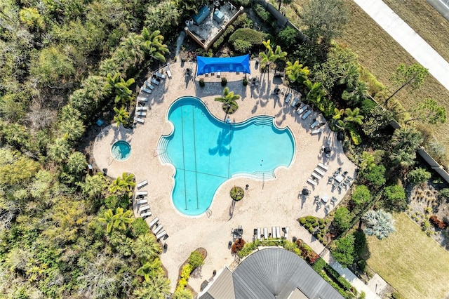 birds eye view of property