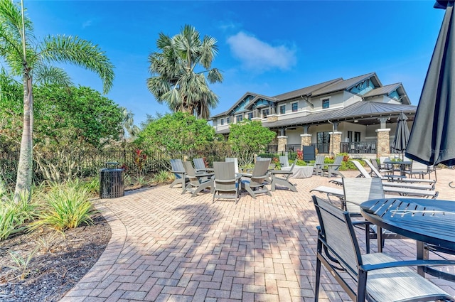 view of patio with fence