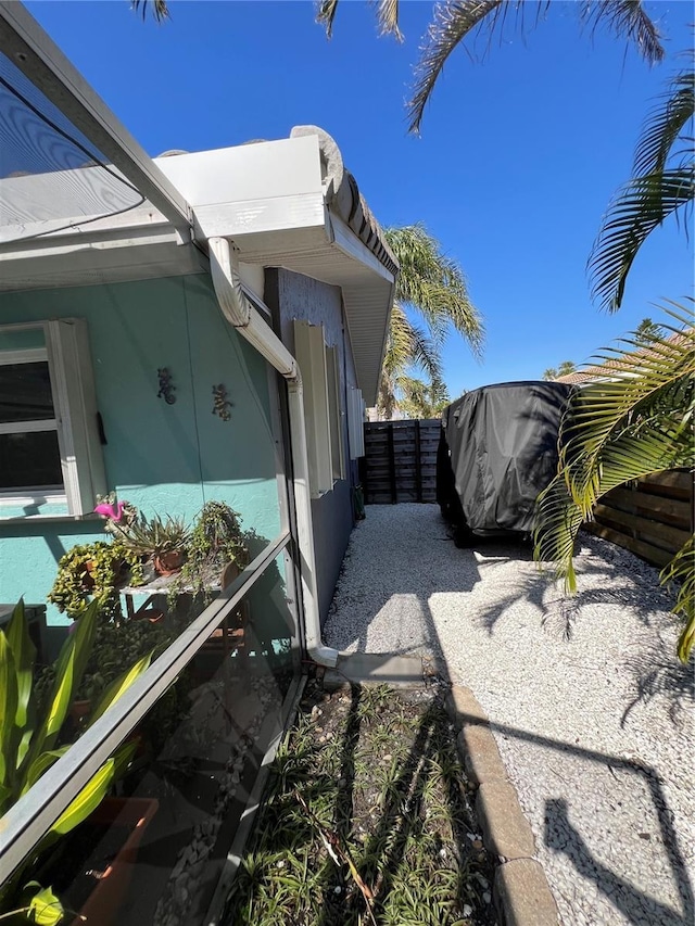 view of home's exterior with a patio area