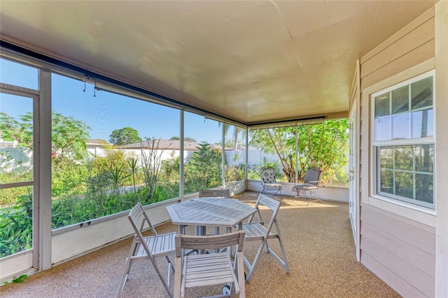 view of sunroom / solarium