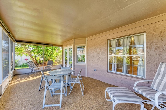 view of sunroom / solarium