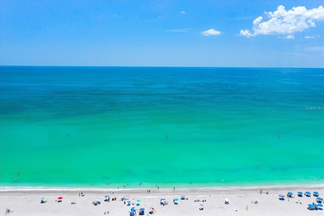 property view of water with a view of the beach