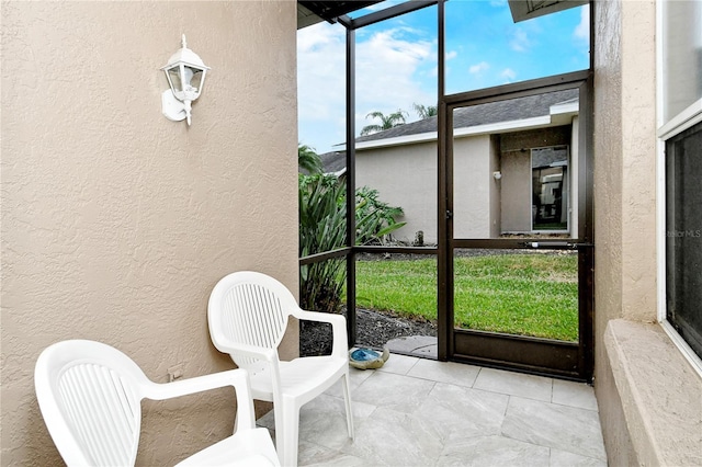 view of sunroom