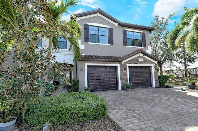 view of front of home featuring a garage