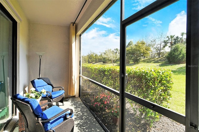 view of sunroom