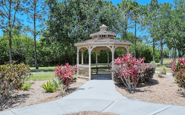 view of home's community with a gazebo