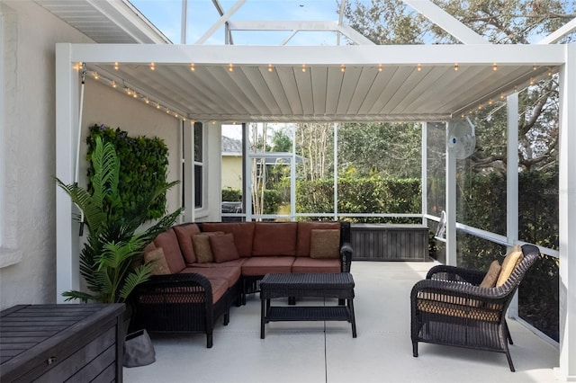 view of sunroom