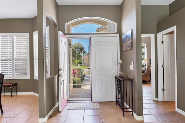 view of tiled entryway