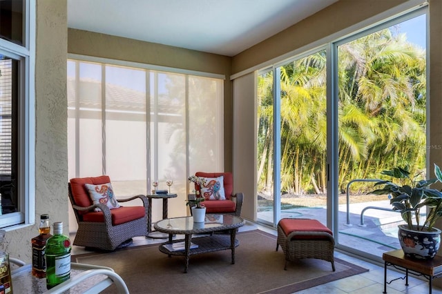 view of sunroom