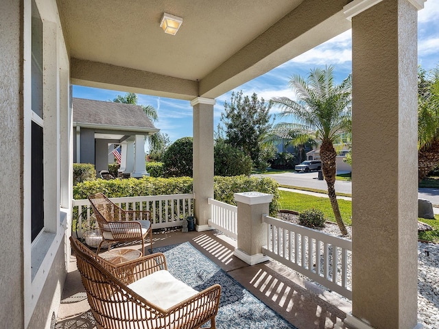 view of patio / terrace featuring covered porch