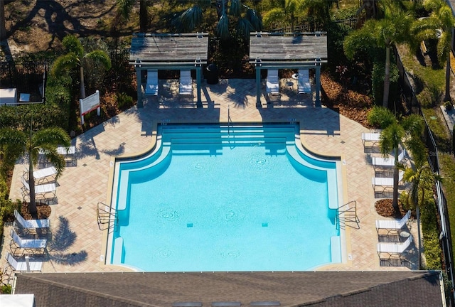 view of pool with a patio