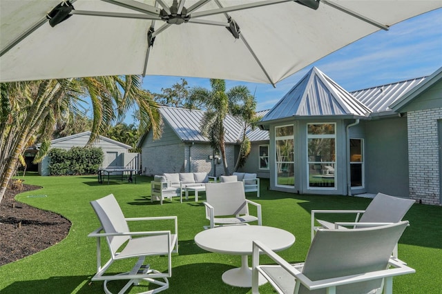 view of patio / terrace with an outdoor living space