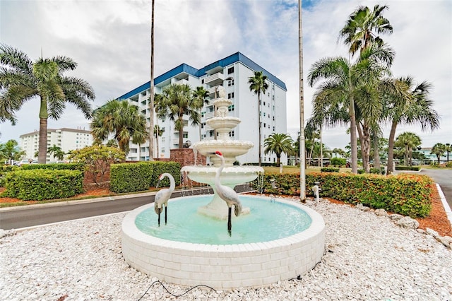 view of pool with a water slide