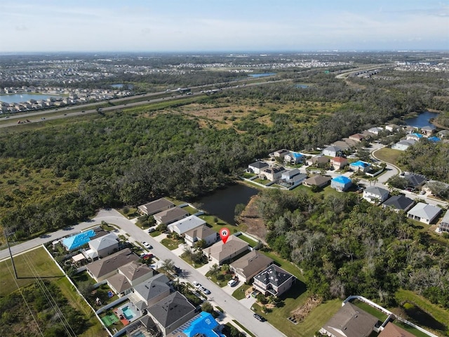 5718 Broad River Run, Ellenton, FL 34222 - aerial view of property's location featuring a nearby body of water and nearby suburban area